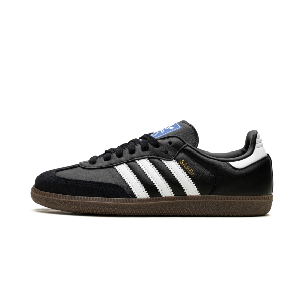 Originals รองเท้า SAMBA OG Black พื้นผิวหนังซูเอด𝔸didas Shoes แบบยูนิเซ็กส์ แจกถุงเท้าฟรี