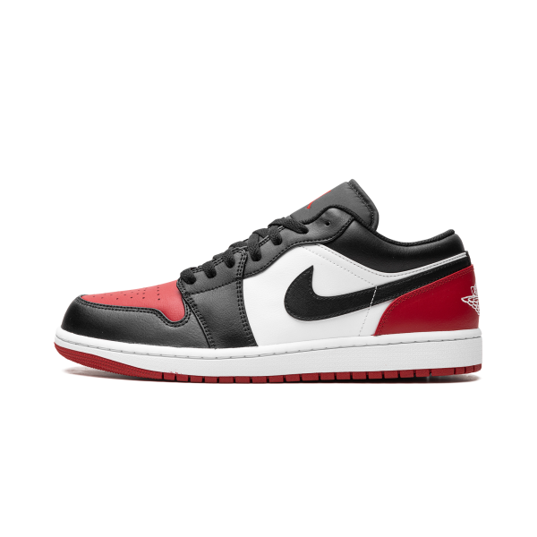 Originals รองเท้า AIR JORDAN 1 LOW Grey/Red ขายร้อนรองเท้าℕIKE Shoes แบบยูนิเซ็กส์ แจกถุงเท้าฟรี